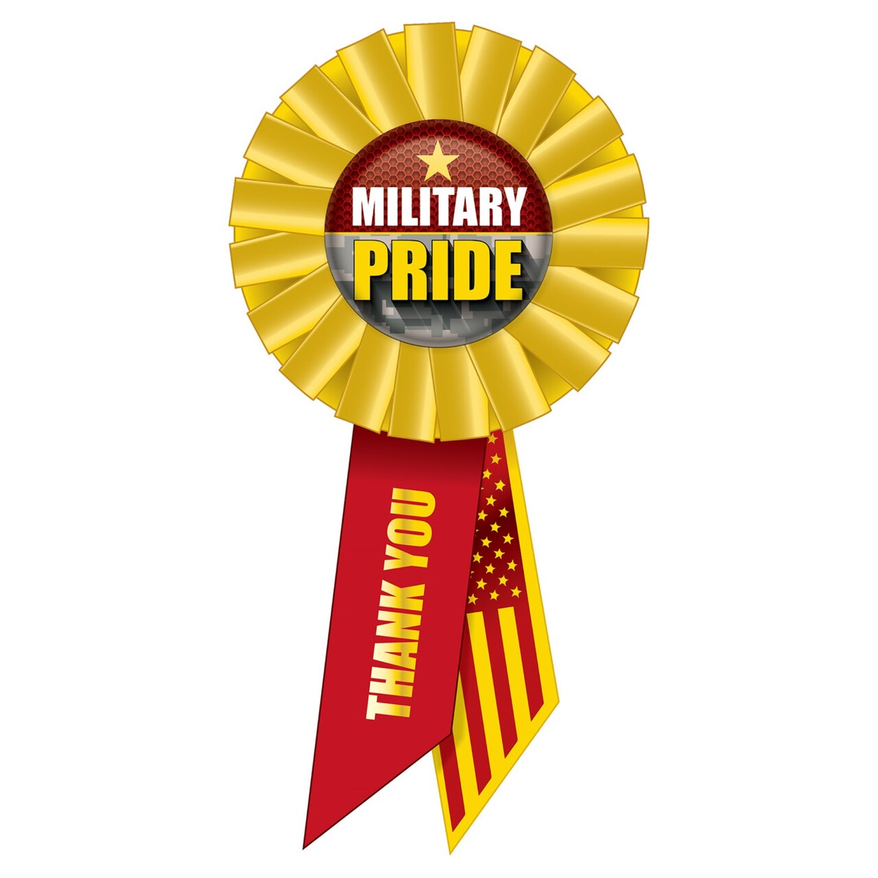 Military Pride Rosette, (Pack of 6)
